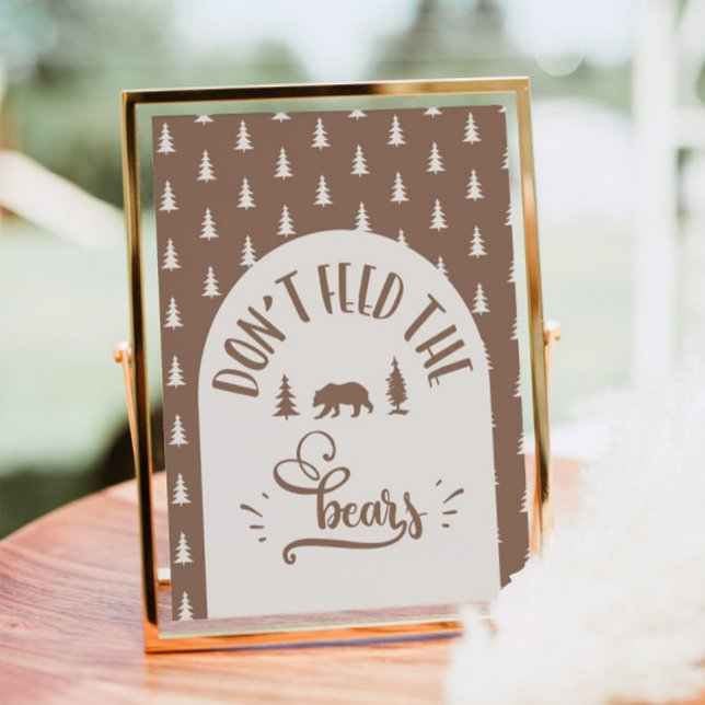 Dont feed the bears One Happy Camper birthday Poster (Creator Uploaded)