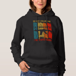 Dont Follow Me I Do Stupid Things Retro Airsoft Ai Hoodie