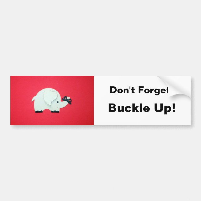 Don't forget: Buckle Up! Bumper Sticker (Front)
