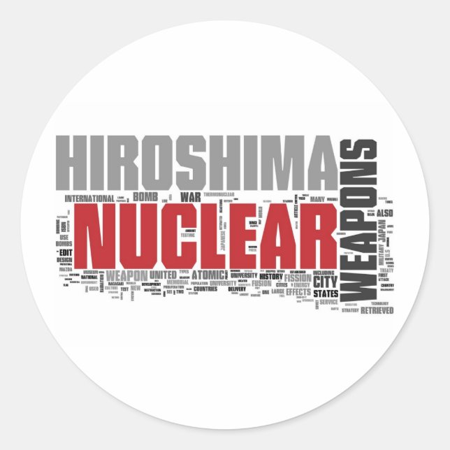 Don't forget Hiroshima Classic Round Sticker (Front)