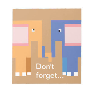 Don't forget list elephants notepad
