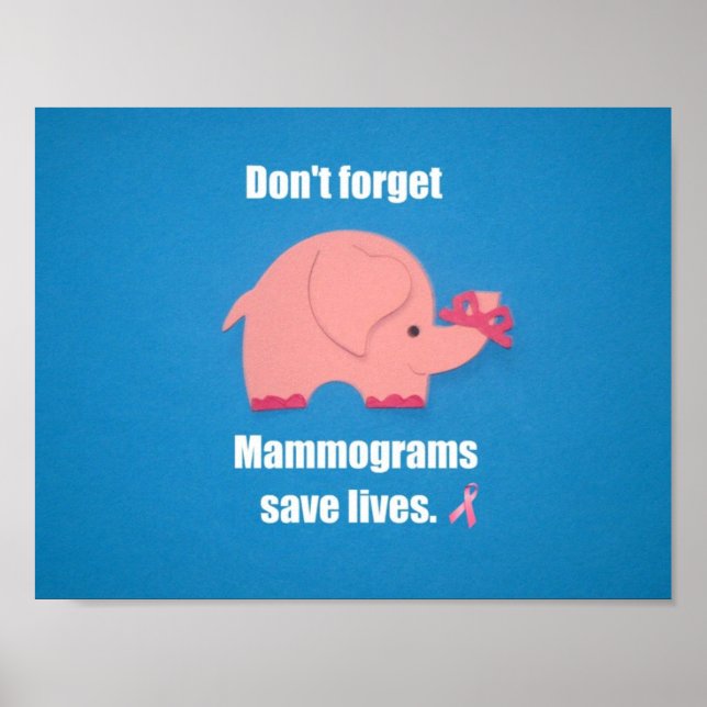 Don't forget Mammogram save lives. Poster (Front)