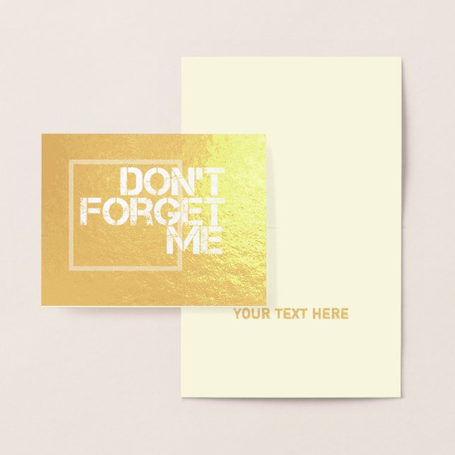 Dont Forget Me Keeping in Touch Statement Foil Card (Display)