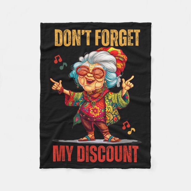 Don't Forget My Funny Old People Senior  Fleece Blanket (Front)