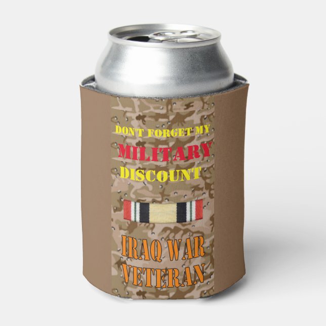 DON'T FORGET MY MILITARY DISCOUNT CAN COOLER (Can Front)