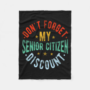 Dont Forget My Senior Old People Grand  Fleece Blanket