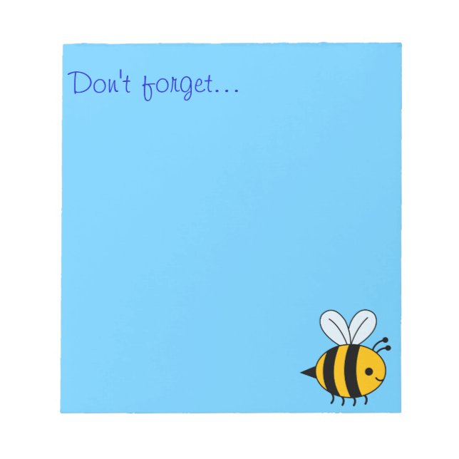 "Don't Forget" Notepad (Front)