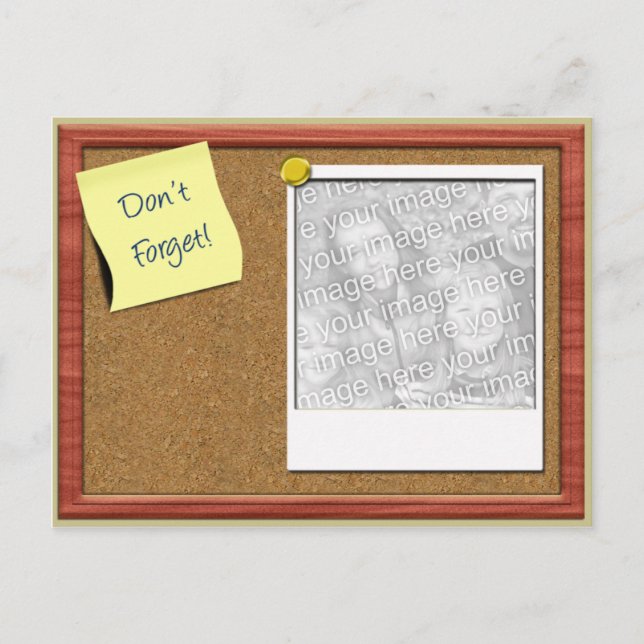 Don't Forget Photo Template Postcard (Front)