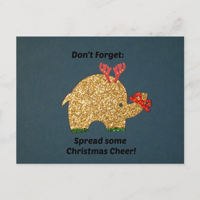 Don't Forget: Spread some Christmas cheer! Holiday Postcard (Front)