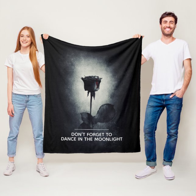 Don't Forget to Dance in the Moonlight Fleece Blanket (In Situ)