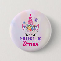 Don't Forget to Dream Cute Pink Unicorn