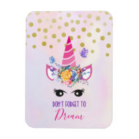Don't Forget to Dream Pink Unicorn & Confetti