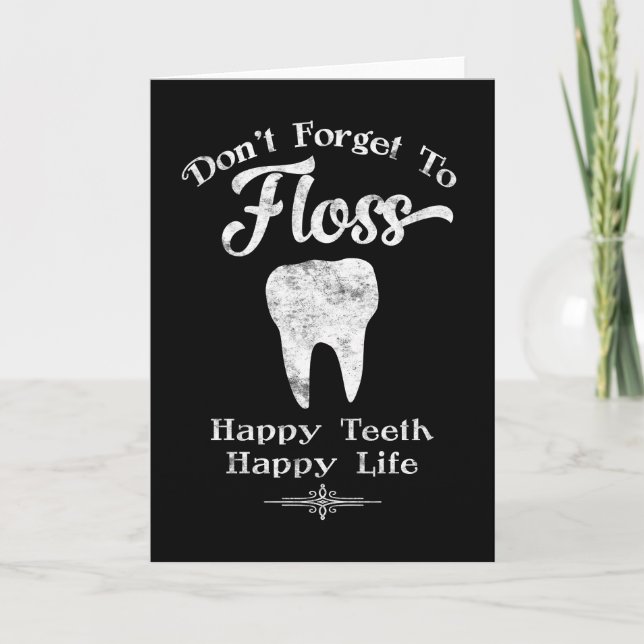 Don't Forget To Floss Chalkboard Card (Front)