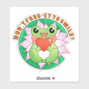 Don't forget to smile cute frog