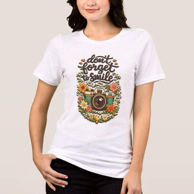 Don't Forget To Smile Tri-Blend Shirt (Front)