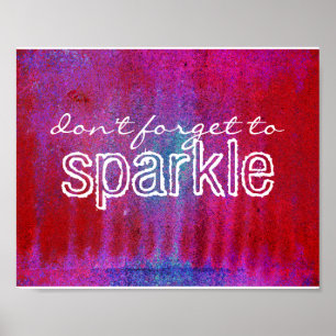 don't forget to sparkle poster red and purple