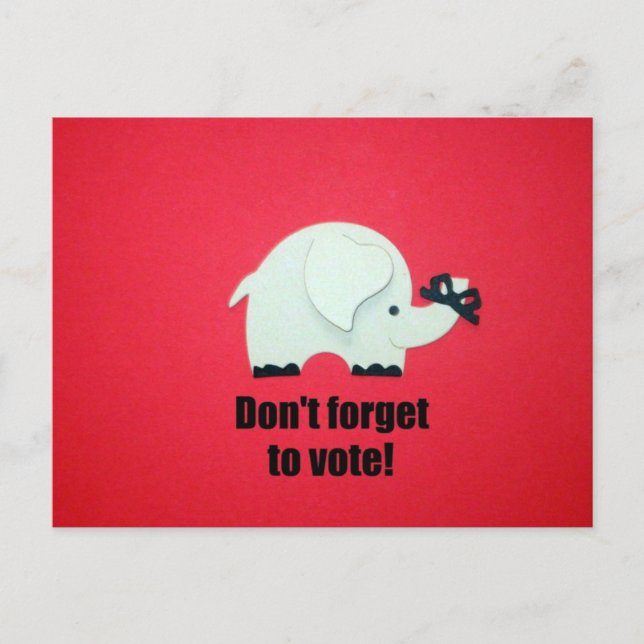 Don't forget to vote! postcard (Front)