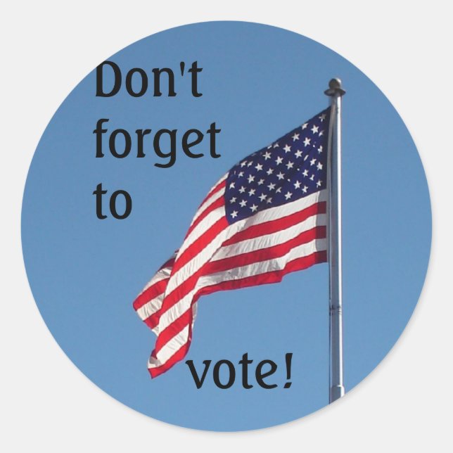 Don't forget to vote! stickers (Front)