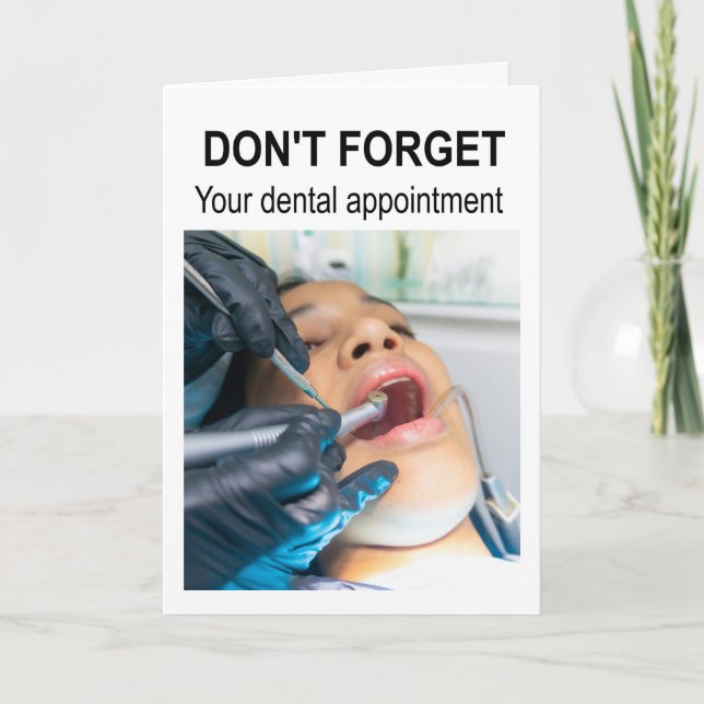Don't forget your dental appointment. card (Front)