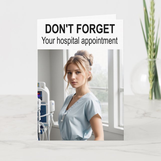 Don't forget your hospital appointment. card (Front)