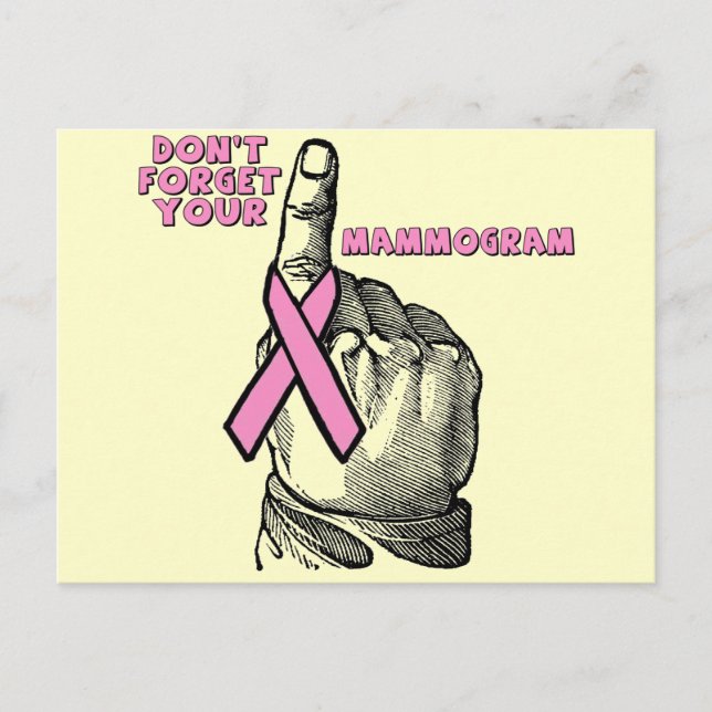 Don't Forget Your Mammogram Postcard (Front)