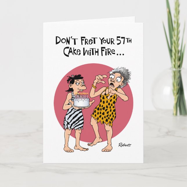 Don't Fret 57th Birthday Card (Front)