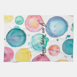 Don't get ahead of the pretty colours tea towel