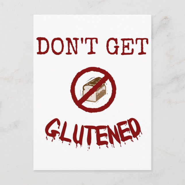 Don't Get Glutened Postcard (Front)