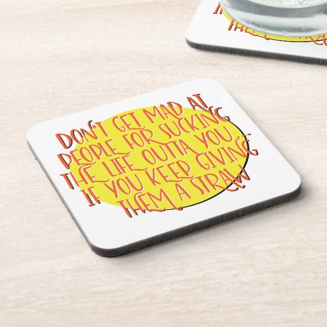 Don't Get Mad At People |  12 Step Slogan Coaster (Left Side)
