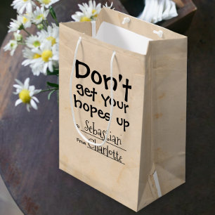 Dont Get Your Hopes Up Humour Personalised Medium Gift Bag