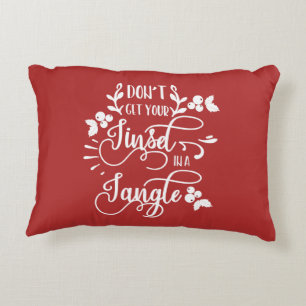 dont get your tinsel in a tangle christmas decorative cushion