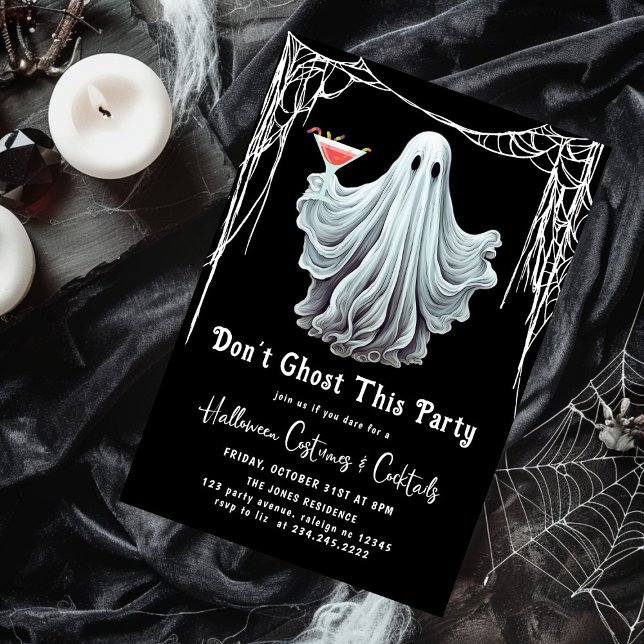 Dont Ghost This Party Adult Halloween Invitation (Creator Uploaded)