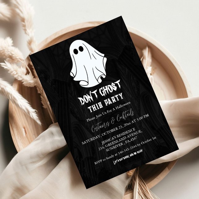 Don't ghost this party Halloween costumes Party Invitation (Creator Uploaded)
