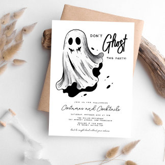 Don't ghost this party halloween invitation