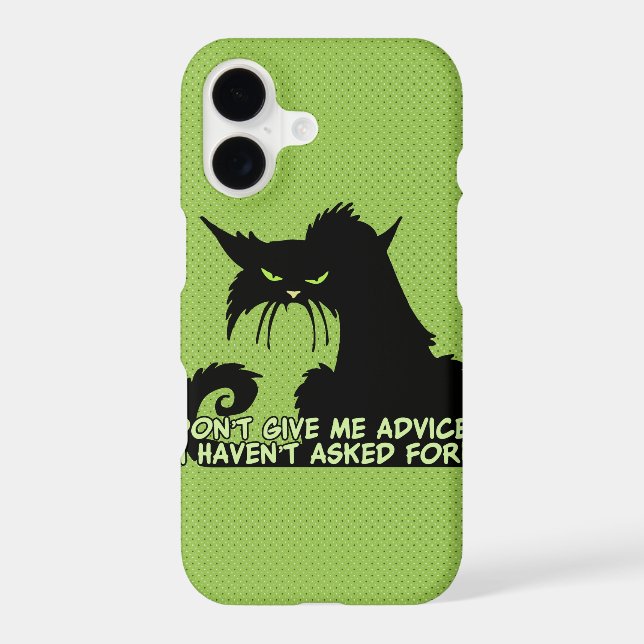 Don't Give Me Advice Angry Cat Saying (Back)