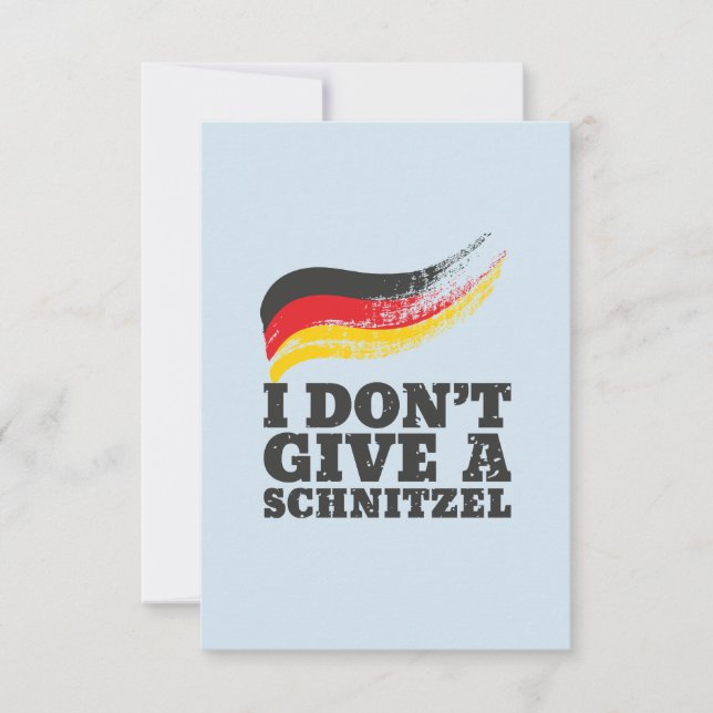 Dont Give Schnitzel German Flag Oktoberfest Card (Front)