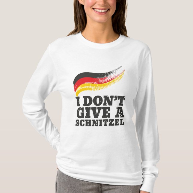Dont Give Schnitzel German Flag Oktoberfest T-Shirt (Front)