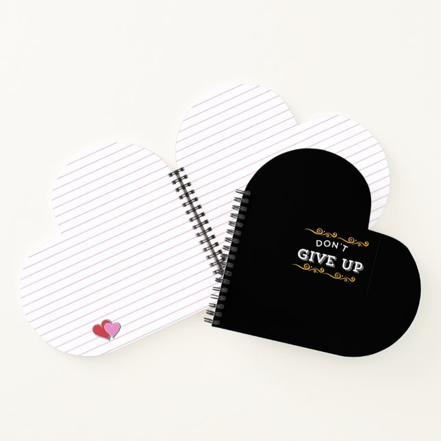 Don't Give Up – Bold Motivational Quote Design for Notebook (Inside)