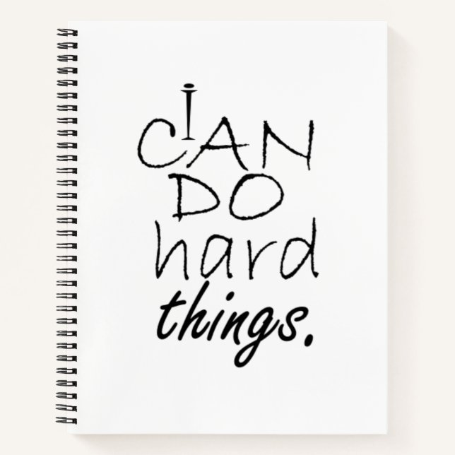 Dont Give Up I Can Do Hard Things Notebook (Front)