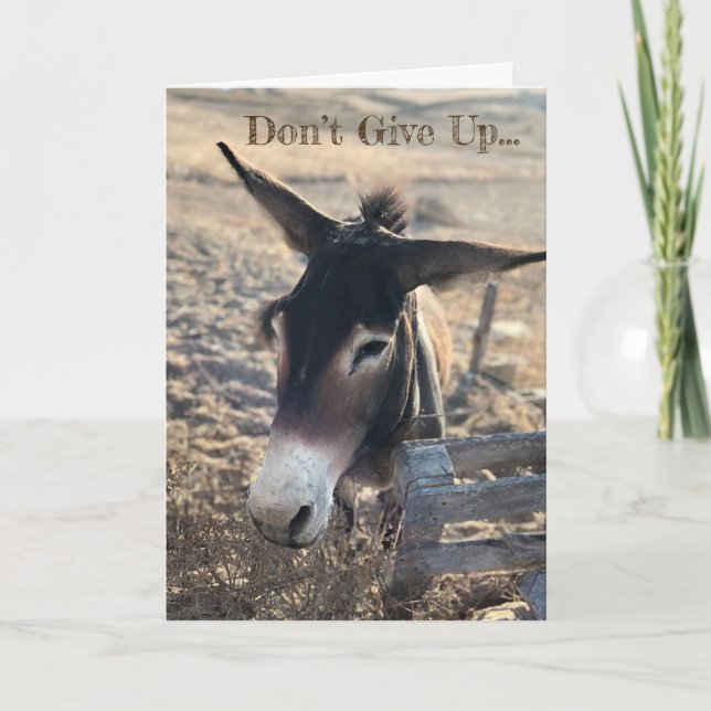 Don't Give Up. Motivational Card (Front)