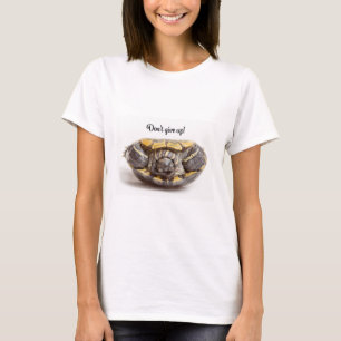 Don't Give Up Upside Down Turtle Encouragement T-Shirt