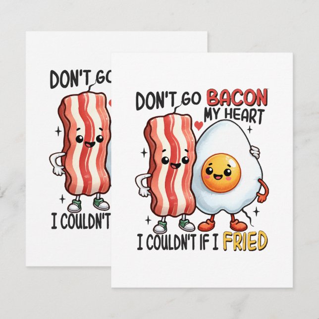 Dont Go Bacon My Heart RSVP Card (Front/Back)