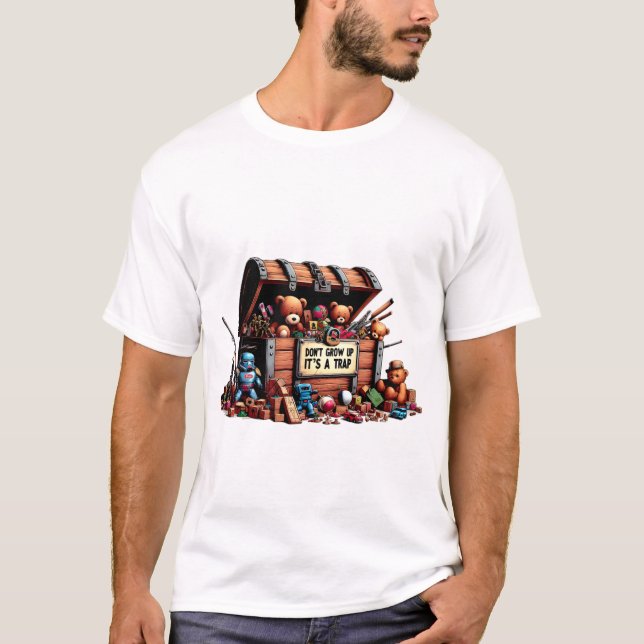 "Don't Grow Up: It's a Trap" T-Shirt (Front)