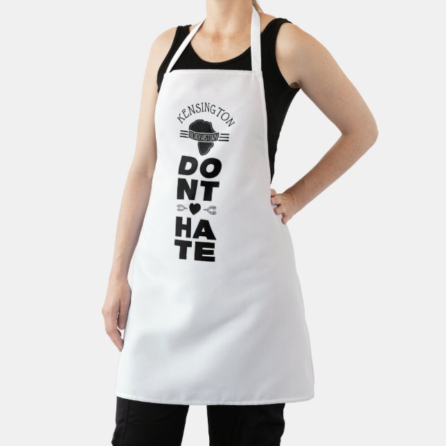 Don't Hate Black History on WHITE Apron (Insitu)