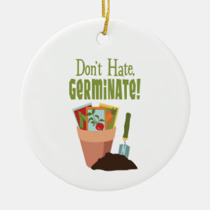 Don't Hate Germinate Ceramic Tree Decoration