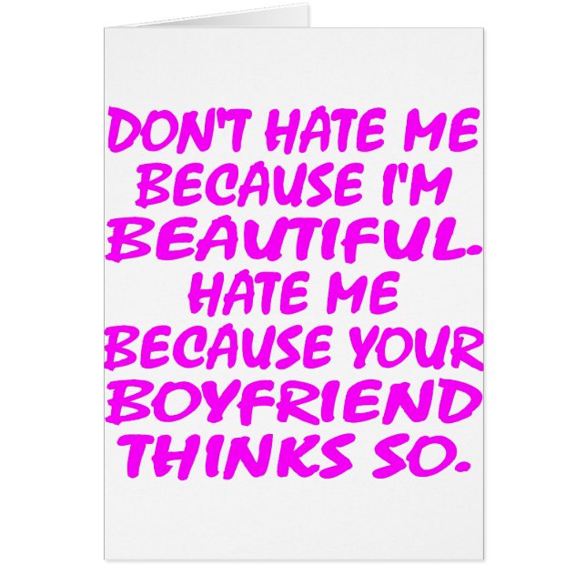 Don't Hate Me Because I'm Beautiful (Front)