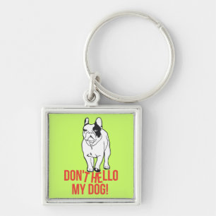 Don't hello my dog! key ring