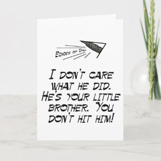 Don't hit him! card
