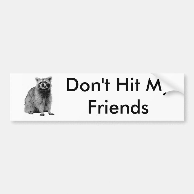 Don't Hit My Friends Bumper Sticker (Front)