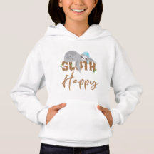 Don't hurry be happy. Cute Lazy Sloth Funny Fitted